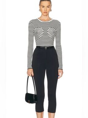 Marc Jacobs Striped 	
Seamed Up Knit Crewneck Small NWT